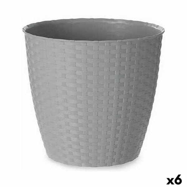 Vaso Stefanplast Grigio Plastica 24 x 22,3 x 24 cm (6 Unità) - Augustea Shop