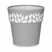 Vaso Autoirrigante Stefanplast Cloe Grigio Plastica 19 x 19 x 19 cm (12 Unità) - Augustea Shop