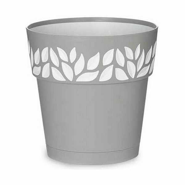 Vaso Autoirrigante Stefanplast Cloe Grigio Plastica 19 x 19 x 19 cm (12 Unità) - Augustea Shop
