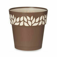 Vaso Autoirrigante Stefanplast Cloe Marrone Plastica 19 x 19 x 19 cm (12 Unità) - Augustea Shop