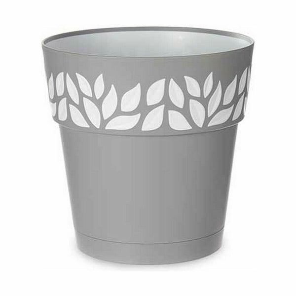Vaso Autoirrigante Stefanplast Cloe Grigio Plastica 25 x 25 x 25 cm (6 Unità) - Augustea Shop