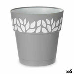 Vaso Autoirrigante Stefanplast Cloe Grigio Plastica 25 x 25 x 25 cm (6 Unità) - Augustea Shop