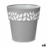 Vaso Autoirrigante Stefanplast Cloe Grigio Plastica 25 x 25 x 25 cm (6 Unità) - Augustea Shop