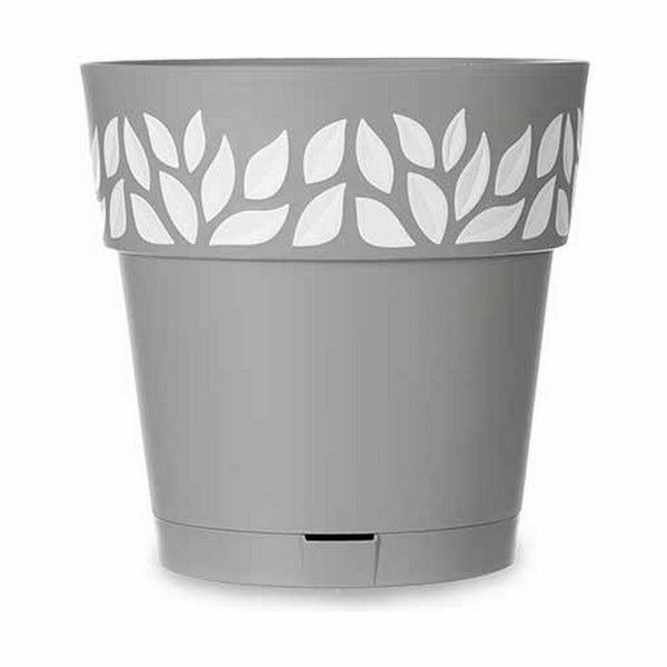 Vaso Autoirrigante Stefanplast Cloe Grigio Plastica 25 x 25 x 25 cm (6 Unità) - Augustea Shop