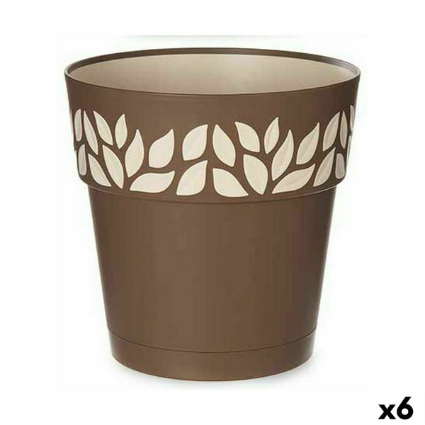 Vaso Autoirrigante Stefanplast Cloe Marrone Plastica 25 x 25 x 25 cm (6 Unità) - Augustea Shop