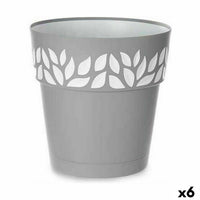 Vaso Autoirrigante Stefanplast Cloe Grigio Plastica 29 x 29 x 29 cm (6 Unità) - Augustea Shop