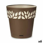 Vaso Autoirrigante Stefanplast Cloe Marrone Plastica 29 x 29 x 29 cm (6 Unità) - Augustea Shop
