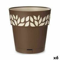 Vaso Autoirrigante Stefanplast Cloe Marrone Plastica 29 x 29 x 29 cm (6 Unità) - Augustea Shop