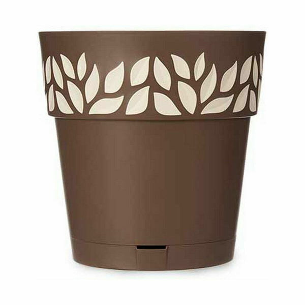 Vaso Autoirrigante Stefanplast Cloe Marrone Plastica 29 x 29 x 29 cm (6 Unità) - Augustea Shop