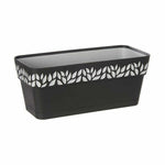 Vaso rettangolare da Balcone Stefanplast Cloe Antracite Plastica 13,3 x 12,3 x 29,3 cm (12 Unità) - Augustea Shop