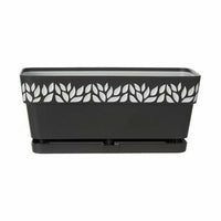 Vaso rettangolare da Balcone Stefanplast Cloe Antracite Plastica 13,3 x 12,3 x 29,3 cm (12 Unità) - Augustea Shop