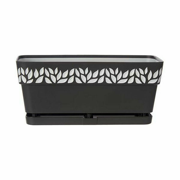 Vaso rettangolare da Balcone Stefanplast Cloe Antracite Plastica 13,3 x 12,3 x 29,3 cm (12 Unità) - Augustea Shop