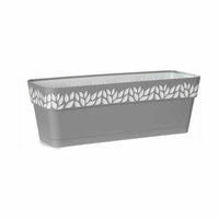 Vaso rettangolare da Balcone Stefanplast Cloe Grigio Plastica 49,5 x 17 x 19 cm (12 Unità) - Augustea Shop