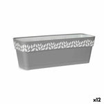 Vaso rettangolare da Balcone Stefanplast Cloe Grigio Plastica 49,5 x 17 x 19 cm (12 Unità) - Augustea Shop