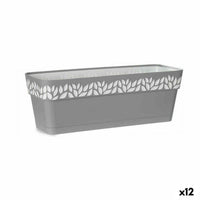 Vaso rettangolare da Balcone Stefanplast Cloe Grigio Plastica 49,5 x 17 x 19 cm (12 Unità) - Augustea Shop