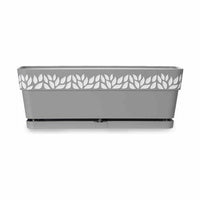 Vaso rettangolare da Balcone Stefanplast Cloe Grigio Plastica 49,5 x 17 x 19 cm (12 Unità) - Augustea Shop