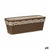 Vaso rettangolare da Balcone Stefanplast Cloe Marrone Plastica 49,5 x 17 x 19 cm (12 Unità) - Augustea Shop