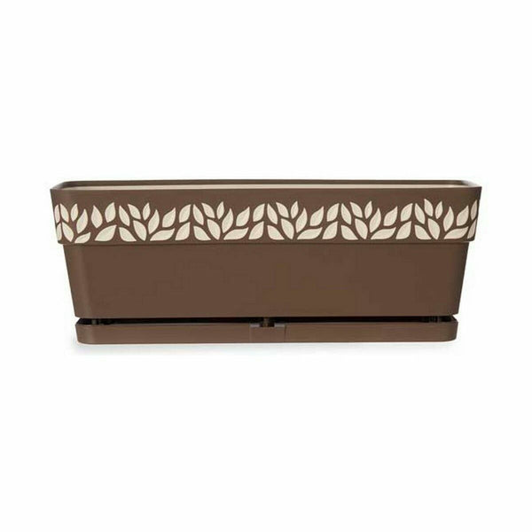 Vaso rettangolare da Balcone Stefanplast Cloe Marrone Plastica 49,5 x 17 x 19 cm (12 Unità) - Augustea Shop
