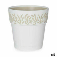 Vaso Autoirrigante Stefanplast Gaia Bianco Plastica 15 x 15 x 15 cm (12 Unità) - Augustea Shop