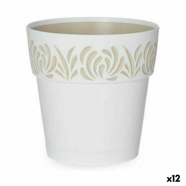Vaso Autoirrigante Stefanplast Gaia Bianco Plastica 15 x 15 x 15 cm (12 Unità) - Augustea Shop