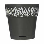 Vaso Autoirrigante Stefanplast Gaia Antracite Plastica 15 x 15 x 15 cm (12 Unità) - Augustea Shop
