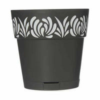 Vaso Autoirrigante Stefanplast Gaia Antracite Plastica 15 x 15 x 15 cm (12 Unità) - Augustea Shop