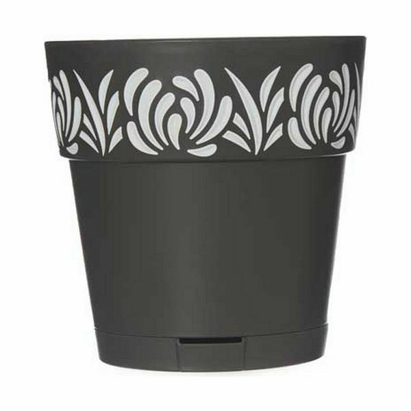 Vaso Autoirrigante Stefanplast Gaia Antracite Plastica 15 x 15 x 15 cm (12 Unità) - Augustea Shop