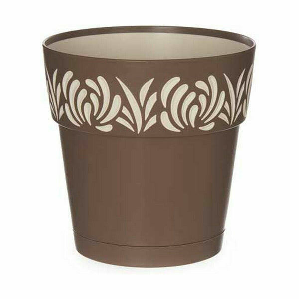 Vaso Autoirrigante Stefanplast Gaia Marrone Plastica 15 x 15 x 15 cm (12 Unità) - Augustea Shop