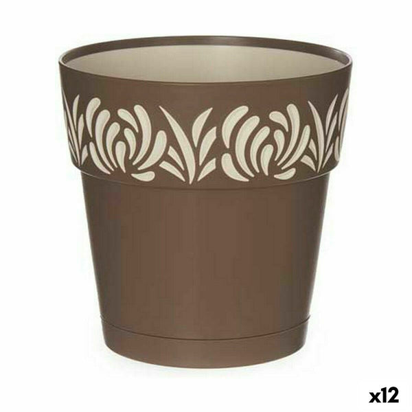 Vaso Autoirrigante Stefanplast Gaia Marrone Plastica 15 x 15 x 15 cm (12 Unità) - Augustea Shop