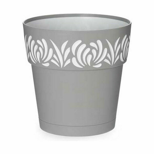 Vaso Autoirrigante Stefanplast Gaia Grigio Plastica 19 x 19 x 19 cm (12 Unità) - Augustea Shop