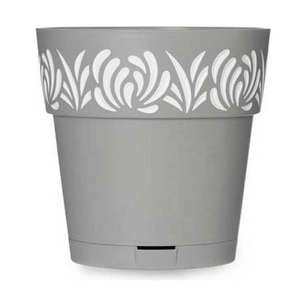 Vaso Autoirrigante Stefanplast Gaia Grigio Plastica 19 x 19 x 19 cm (12 Unità) - Augustea Shop
