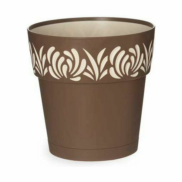 Vaso Autoirrigante Stefanplast Gaia Marrone Plastica 19 x 19 x 19 cm (12 Unità) - Augustea Shop