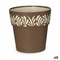 Vaso Autoirrigante Stefanplast Gaia Marrone Plastica 19 x 19 x 19 cm (12 Unità) - Augustea Shop