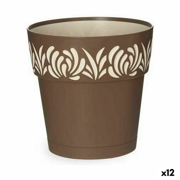 Vaso Autoirrigante Stefanplast Gaia Marrone Plastica 19 x 19 x 19 cm (12 Unità) - Augustea Shop