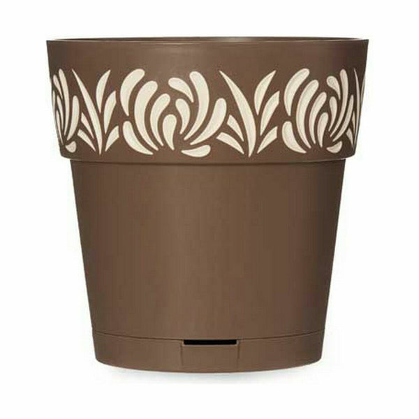 Vaso Autoirrigante Stefanplast Gaia Marrone Plastica 19 x 19 x 19 cm (12 Unità) - Augustea Shop