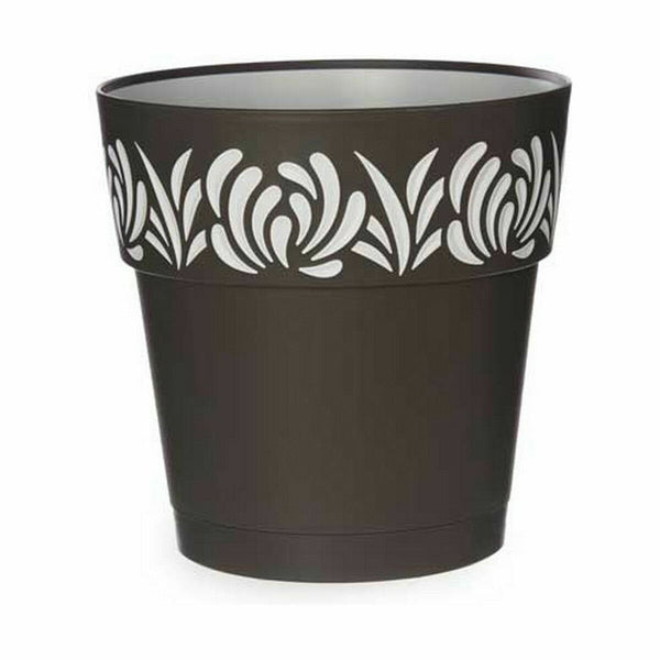 Vaso Autoirrigante Stefanplast Gaia Antracite Plastica 25 x 25 x 25 cm (6 Unità) - Augustea Shop