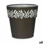 Vaso Autoirrigante Stefanplast Gaia Antracite Plastica 25 x 25 x 25 cm (6 Unità) - Augustea Shop