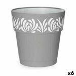 Vaso Autoirrigante Stefanplast Gaia Grigio Plastica 25 x 25 x 25 cm (6 Unità) - Augustea Shop