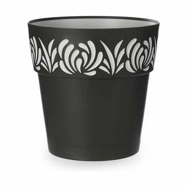 Vaso Autoirrigante Stefanplast Gaia Antracite Plastica 29 x 29 x 29 cm (6 Unità) - Augustea Shop