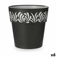 Vaso Autoirrigante Stefanplast Gaia Antracite Plastica 29 x 29 x 29 cm (6 Unità) - Augustea Shop