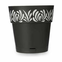 Vaso Autoirrigante Stefanplast Gaia Antracite Plastica 29 x 29 x 29 cm (6 Unità) - Augustea Shop