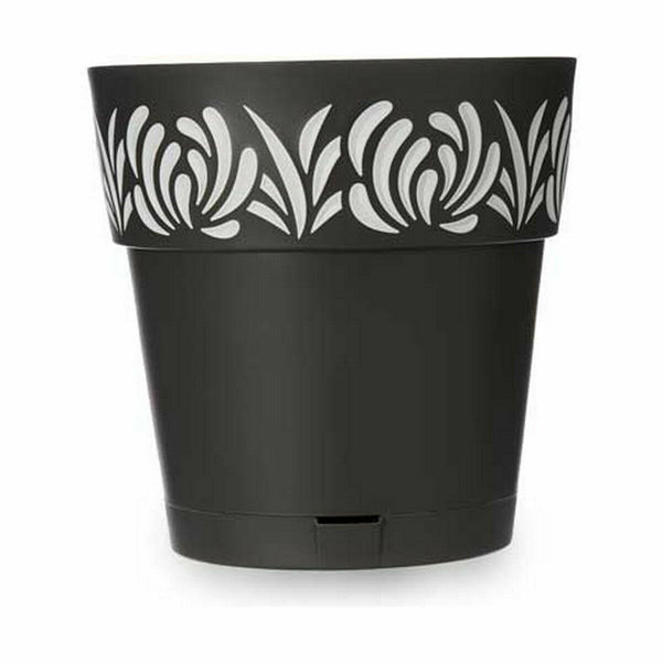 Vaso Autoirrigante Stefanplast Gaia Antracite Plastica 29 x 29 x 29 cm (6 Unità) - Augustea Shop