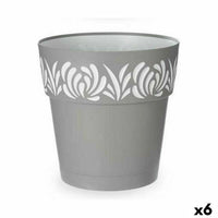 Vaso Autoirrigante Stefanplast Gaia Grigio Plastica 29 x 29 x 29 cm (6 Unità) - Augustea Shop