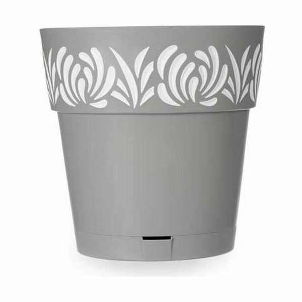 Vaso Autoirrigante Stefanplast Gaia Grigio Plastica 29 x 29 x 29 cm (6 Unità) - Augustea Shop