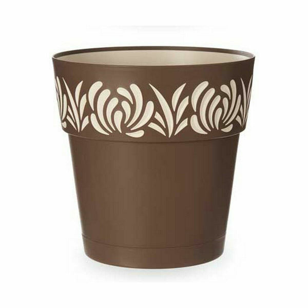 Vaso Autoirrigante Stefanplast Gaia Marrone Plastica 29 x 29 x 29 cm (6 Unità) - Augustea Shop