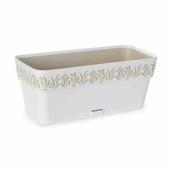 Vaso rettangolare da Balcone Stefanplast Gaia Bianco Plastica 13,3 x 12,3 x 29,3 cm (12 Unità) - Augustea Shop