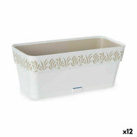 Vaso rettangolare da Balcone Stefanplast Gaia Bianco Plastica 13,3 x 12,3 x 29,3 cm (12 Unità) - Augustea Shop
