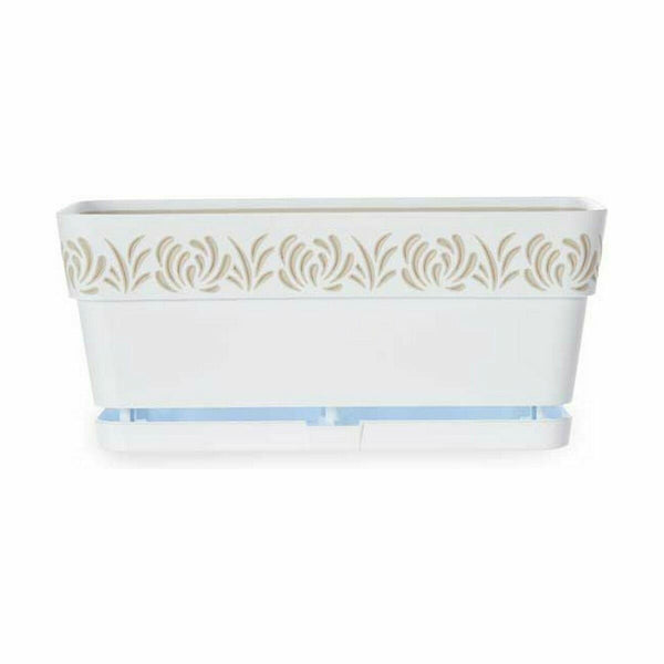 Vaso rettangolare da Balcone Stefanplast Gaia Bianco Plastica 13,3 x 12,3 x 29,3 cm (12 Unità) - Augustea Shop