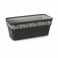 Vaso rettangolare da Balcone Stefanplast Gaia Antracite Plastica 13,3 x 12,3 x 29,3 cm (12 Unità) - Augustea Shop