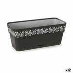 Vaso rettangolare da Balcone Stefanplast Gaia Antracite Plastica 13,3 x 12,3 x 29,3 cm (12 Unità) - Augustea Shop